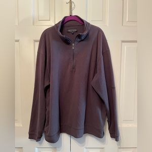 PEBBLE BEACH 1/4 Zip  Dark Gray Long Sleeve Top XL